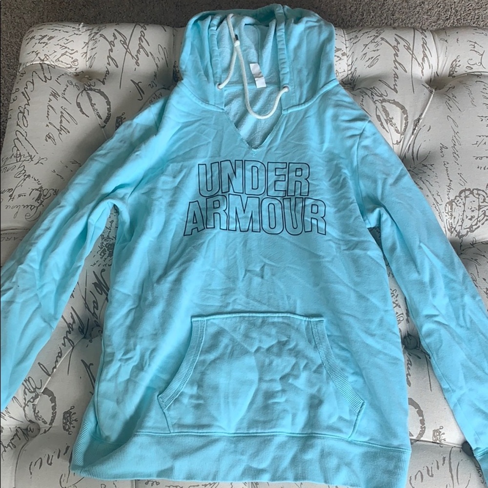 light blue under armour hoodie